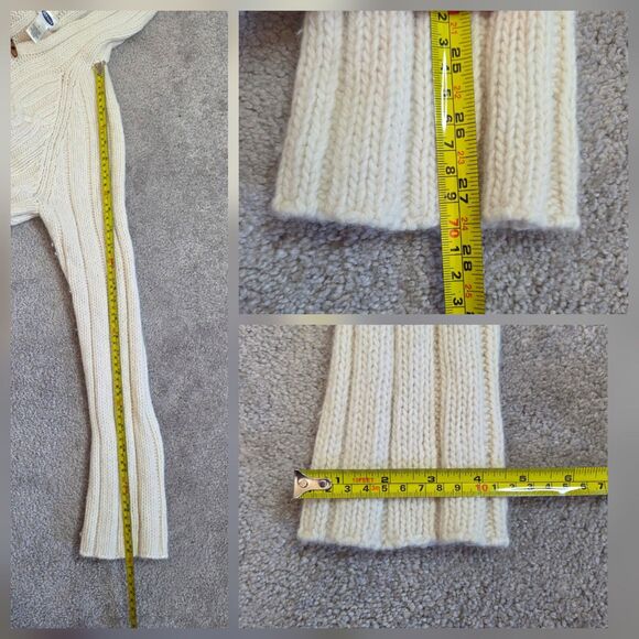 Old Navy Womens Large Vintage Cable Knit Hooded Sweater Y2K Bella Elena Gilbert - Picture 12 of 13